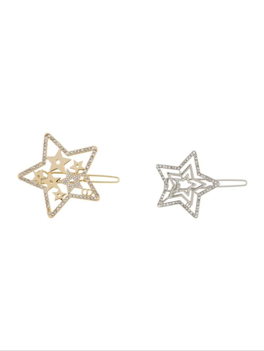 Dior Gold Embellished Star Hair Clips